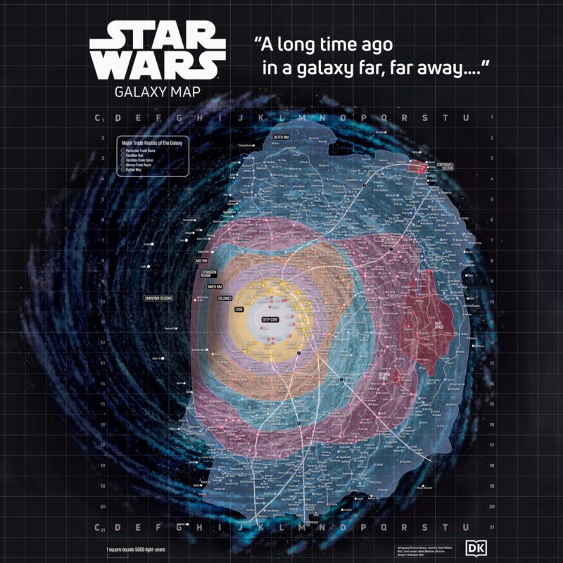 Star Wars Galaxy Map Poster